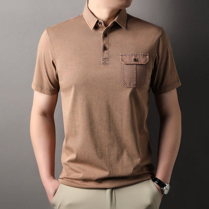 Herren Poloshirt Baumwoll mit Brusttasche Modern Slimfit