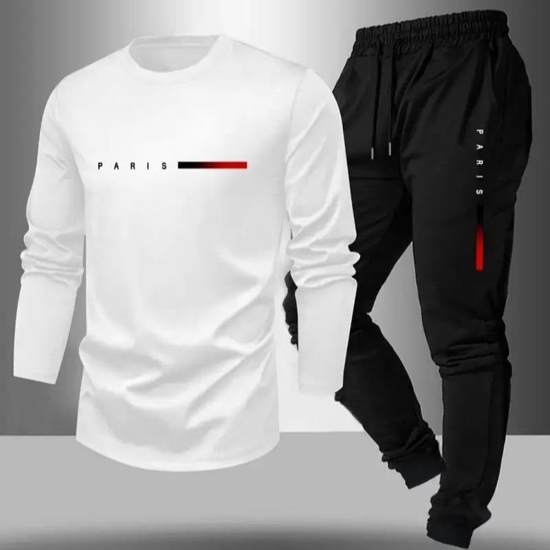 Herren Sportmode Set Langarmshirt Jogginghose Bequem - BerlinGlamour