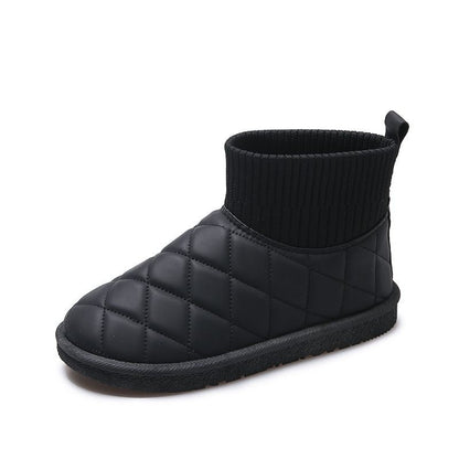 Damen Winterboots Bequem Elastisch Rutschfest