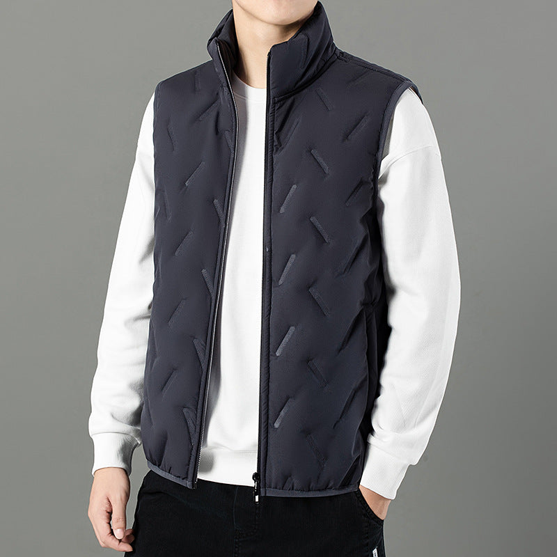 Herren Weste Steppweste Hochkragen Elastisch Modern