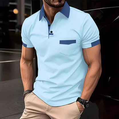 Herren Poloshirt Modern mit Kontraststreifen Eleganz