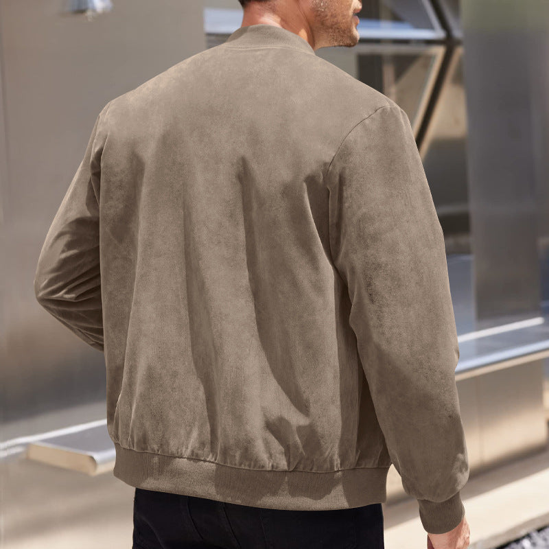 Lederjacke Herren Lässig Asymmetrisch Schnitt