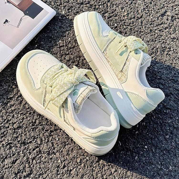 Damen Sneaker Sportlich Elegant Schnürsenkel