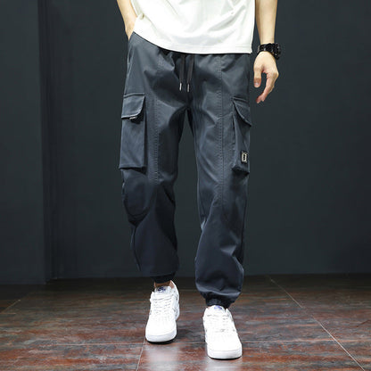 Herren Cargo-Hose mit Taschen Verstellbar Bequem