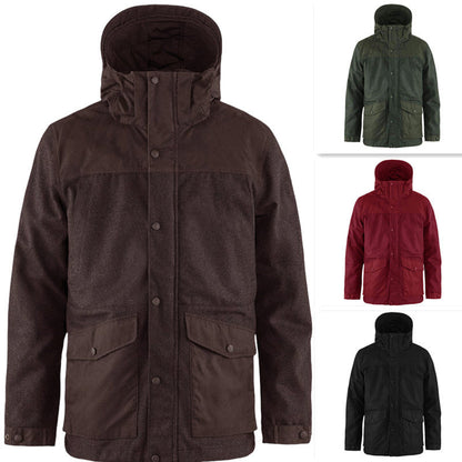 Herren Parkajacke Waterproof mit Abnehmbarer Kapuze