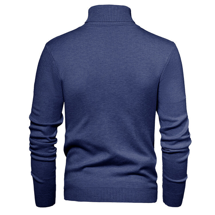 Herren Pullover Merinowolle Rollkragen Elegant Warm