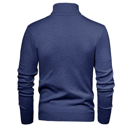 Herren Pullover Merinowolle Rollkragen Elegant Warm