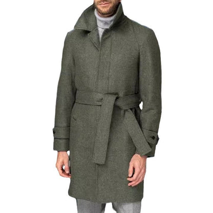 Herren Trenchcoat Eleganter Taillierbarer Gürtel Hochwertig