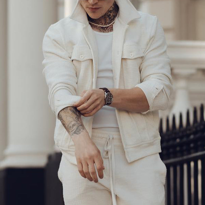 Herren Freizeitjacke Sportlich Strukturiert mit Jogginghose
