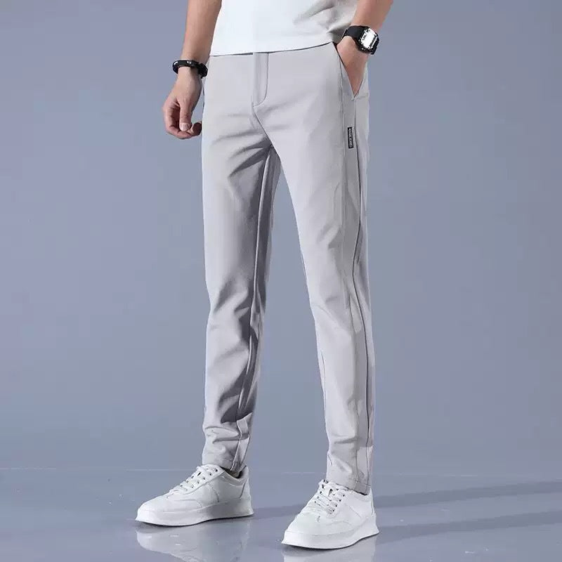 Herren Anzughose Elegant Slim Fit mit Elastikbund und Eingrifftaschen