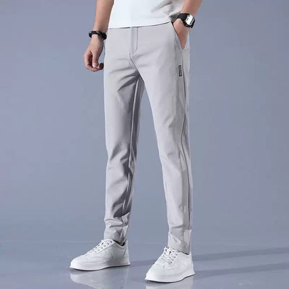 Herren Anzughose Elegant Slim Fit mit Elastikbund und Eingrifftaschen