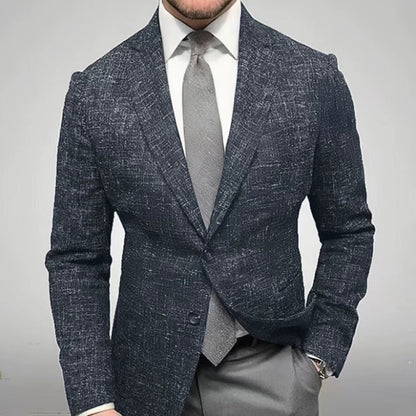 Herren Blazer Elegant Strukturiert Slim Fit