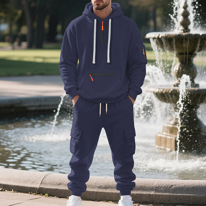 Herren Sportliche Hoodie Jogginghose Set