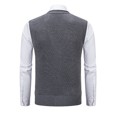 Herren Strickweste Karomuster Modern Elegant