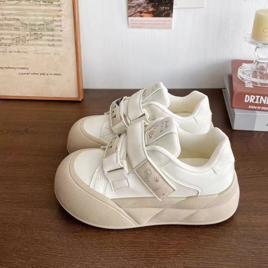 Damen Sneaker Sportlich Bequem Klettverschluss