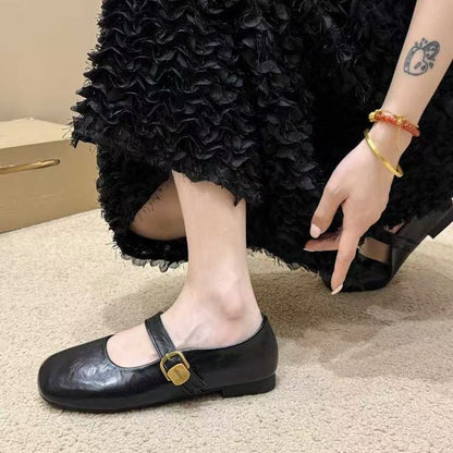 Damen Schuhe Mary Jane Elegante Schnalle Verschlüssbar