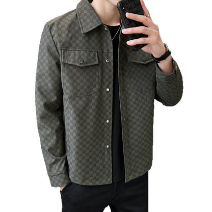 Herren Overshirt Kariert Modern Stadtstil