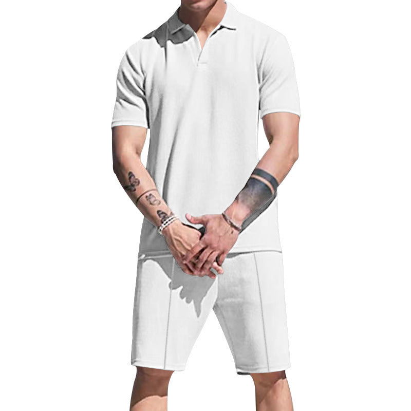 Herren Polo-Shorts-Set atmungsaktiv Komfortabel Sommer - BerlinGlamour