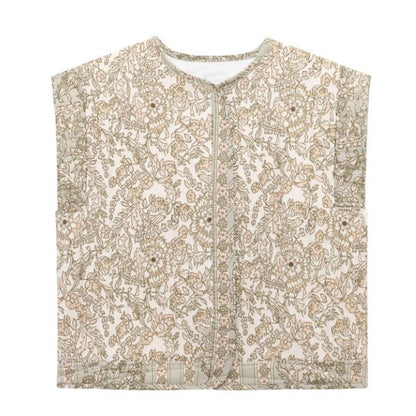 Damenweste Steppweste Floral Modern mit Taschen