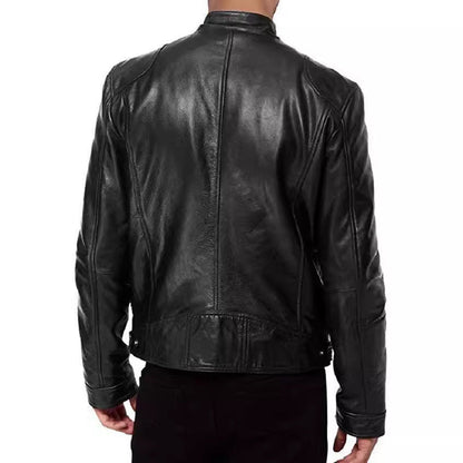 Lederjacke Herren Modern Schnitt Weiches Leder
