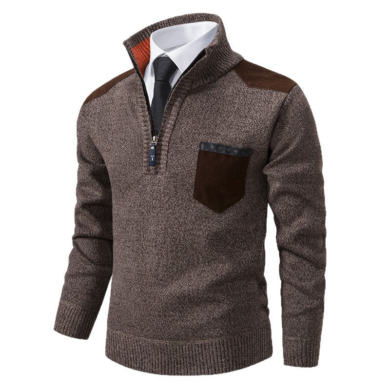 Herren Pullover Lässig Mit Reißverschluss Moderner Kragen