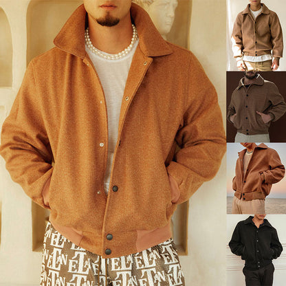 Herren Casual-Jacke Modern Knopfleiste Trendig - BerlinGlamour