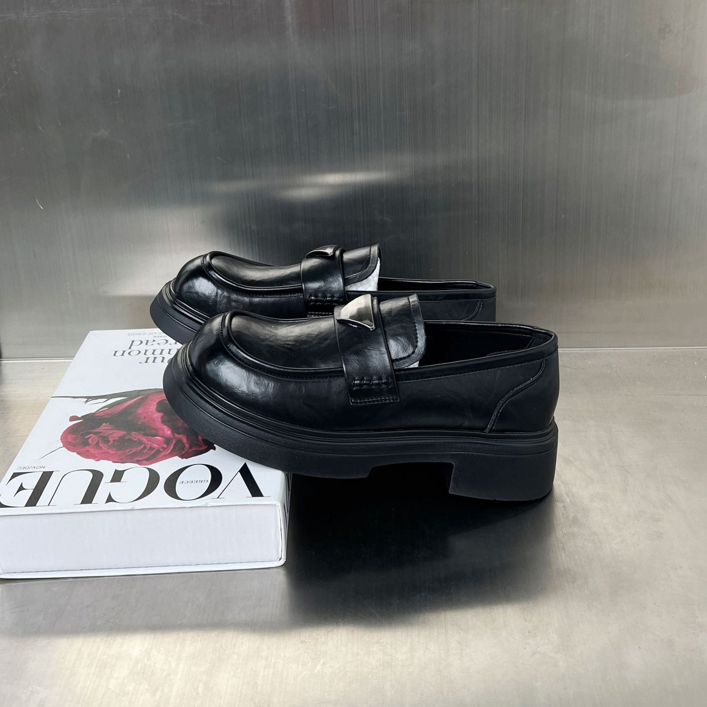Damen Loafer Schuhe Komfortabel Elegante Schnalle