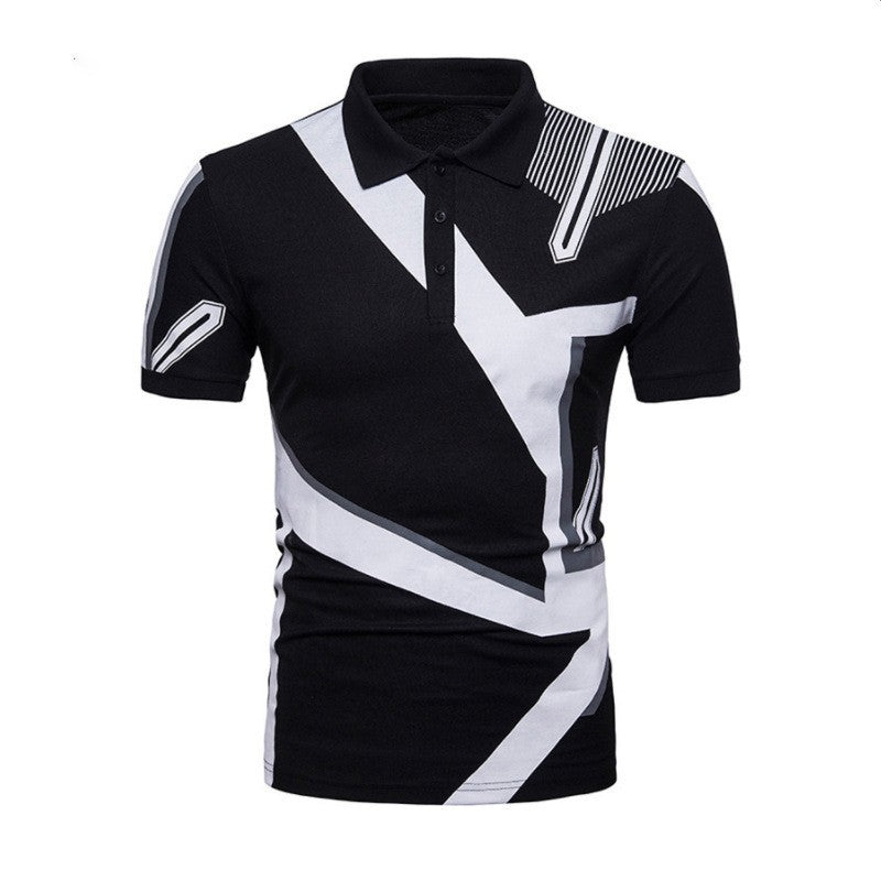 Herren Poloshirt Sportlich Modern mit Grafikdesign