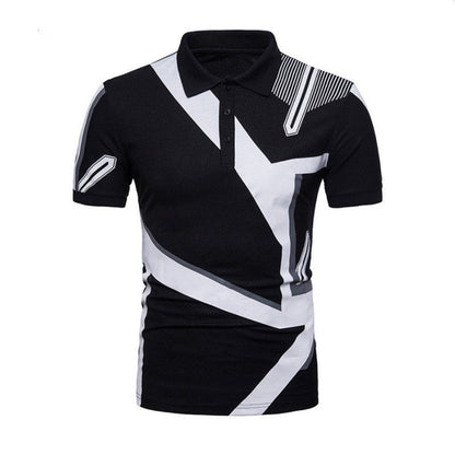 Herren Poloshirt Sportlich Modern mit Grafikdesign