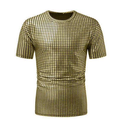 Modisches Herren T-Shirt Kurzarm mit schimmerndem Design