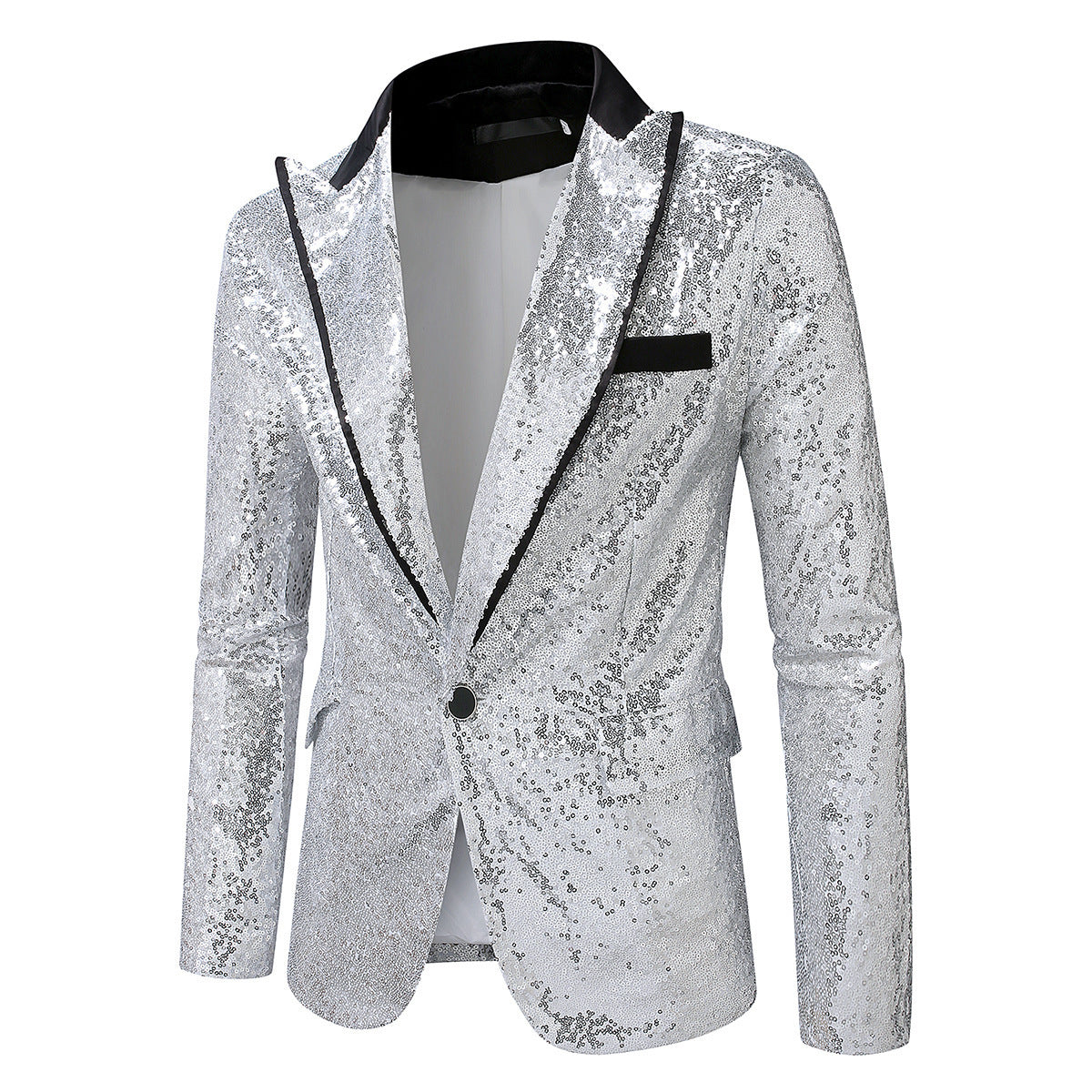 Eleganter Herren Blazer mit Pailletten Glitzer Effekt