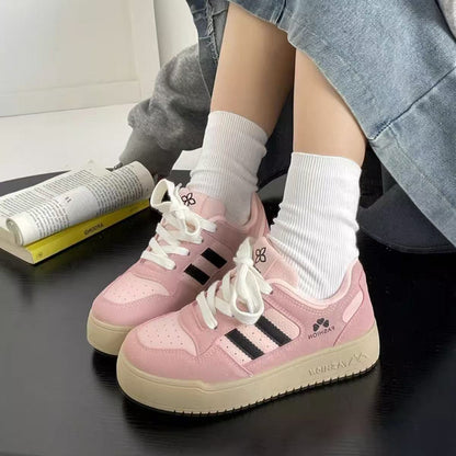 Damen Sneaker Retro-Stil Hochwertig Komfortabel