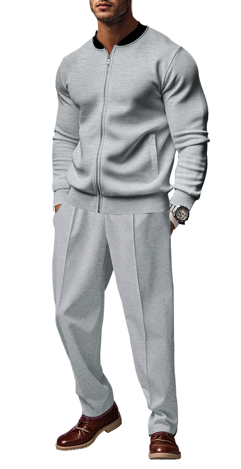 Herren Jogginganzug Lässig Bomberjacke Hose Set Sportlich