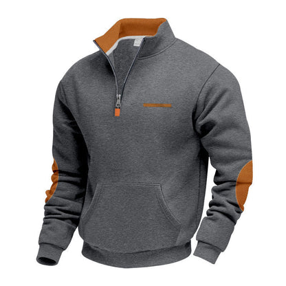 Herren Kapuzenpullover Mit Halbzipp Modern Farben
