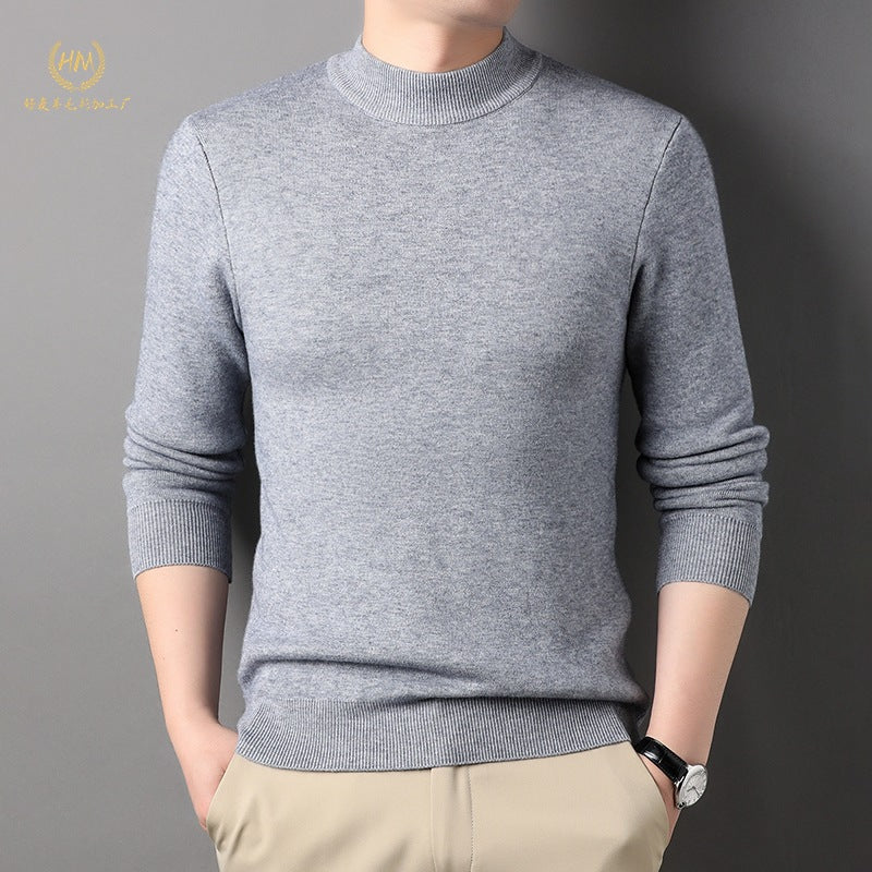 Herren Rollkragenpullover Fein Baumwolle Qualität Made - BerlinGlamour