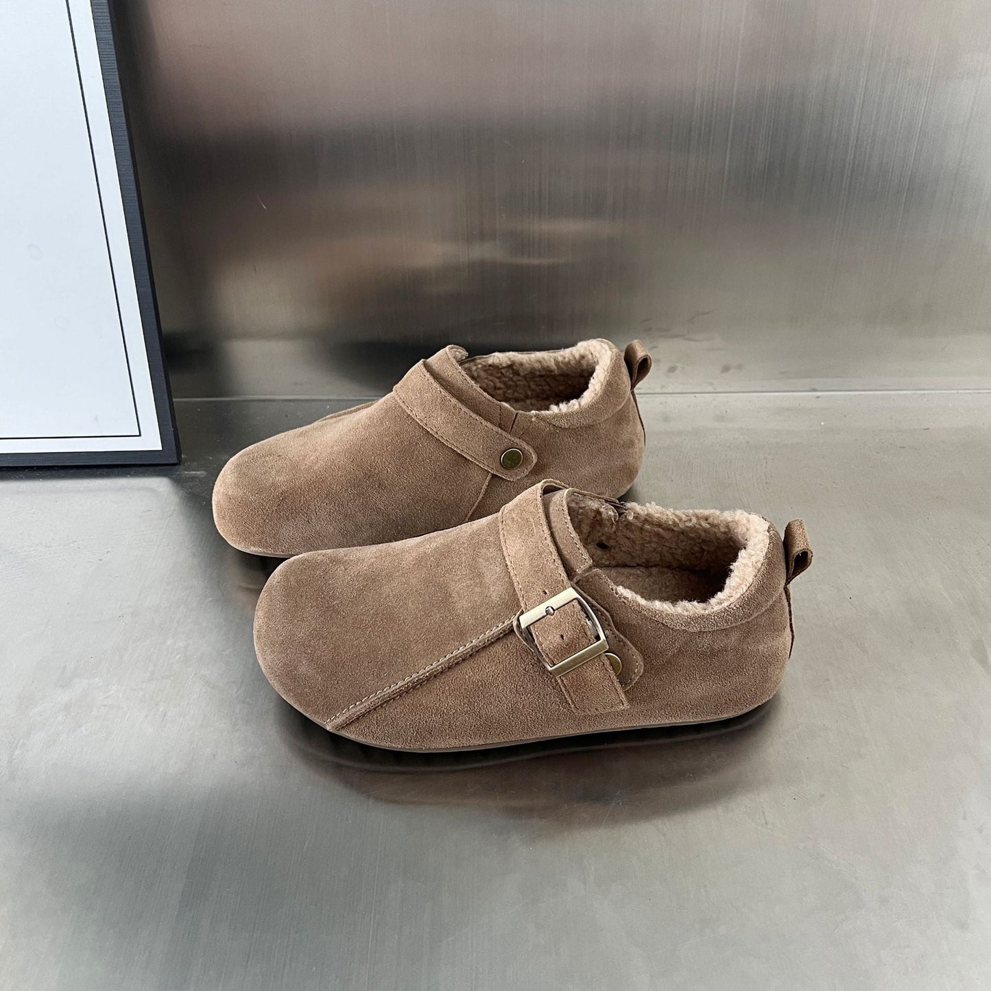Damen Hausschuhe Wildleder Bequem Warm - BerlinGlamour