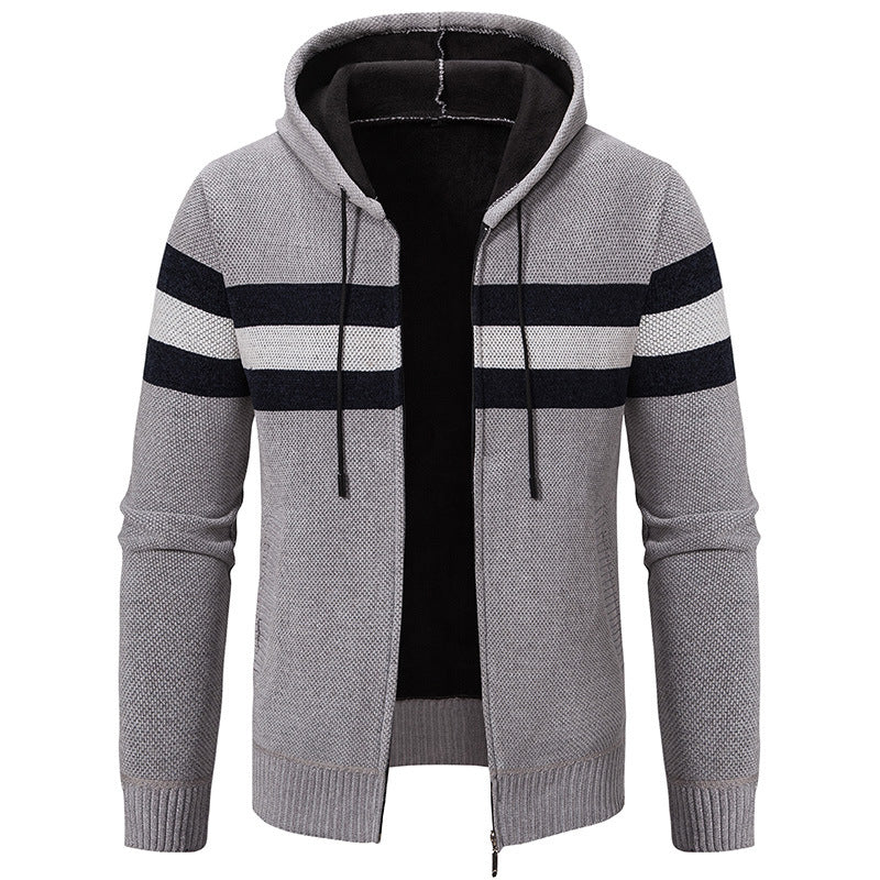 Herren Kapuzenjacke Modisch Strukturiert Elegant