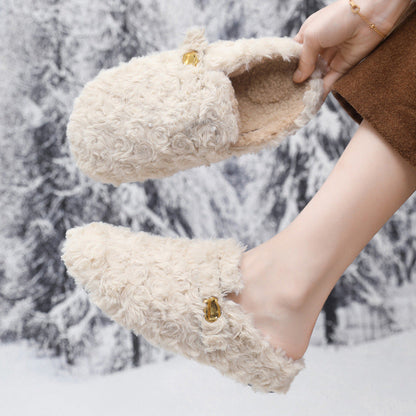 Damen Hausschuhe Flauschig Warm mit Weichem Futter