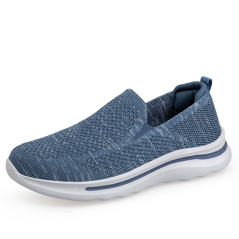 Damen Sneaker Bequem Atmungsaktiv Strick Oberteil Sportlich