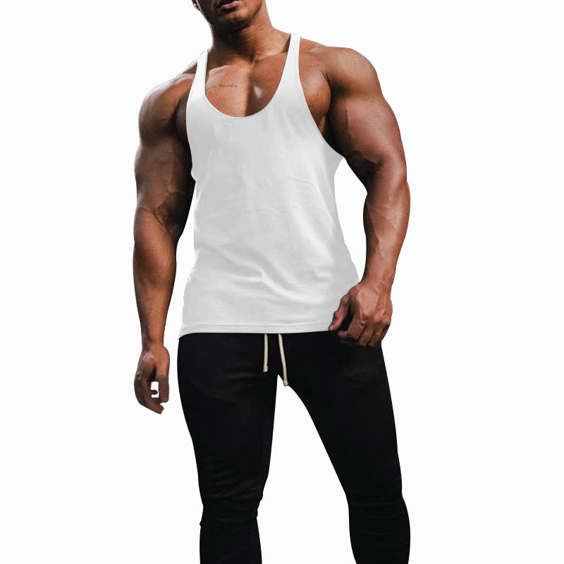 Herren Sport Tanktop Atmungsaktiv Racerback Baumwolle