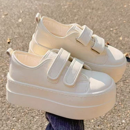Damen Plateau Sneaker Bequem Dämpfend Mit Klettverschluss