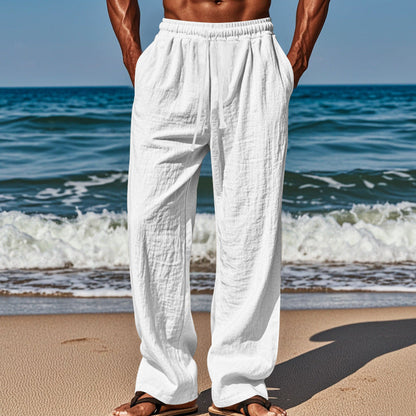 Herren Strandhose Leicht Baumwolle Elastisch Bequem Sommer