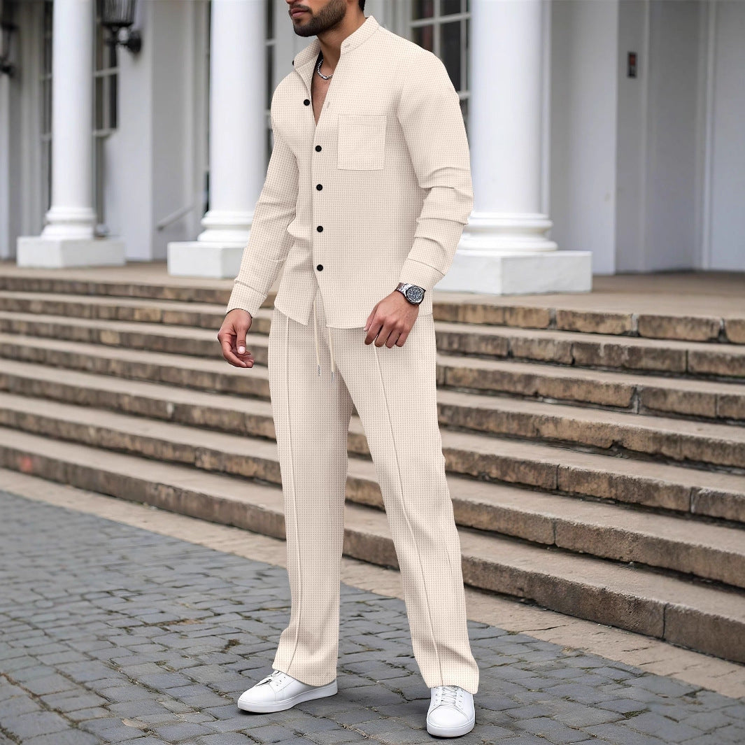 Herren Freizeit Set Modern mit stillem Hemd und bequemer Hose - BerlinGlamour