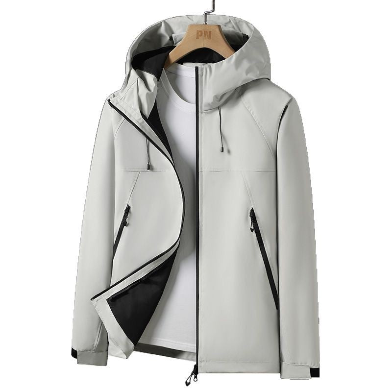Herren Wetterjacke Atmungsaktiv mit Kapuze Wasserdicht