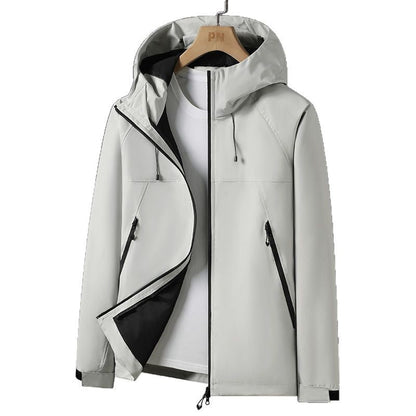 Herren Wetterjacke Atmungsaktiv mit Kapuze Wasserdicht