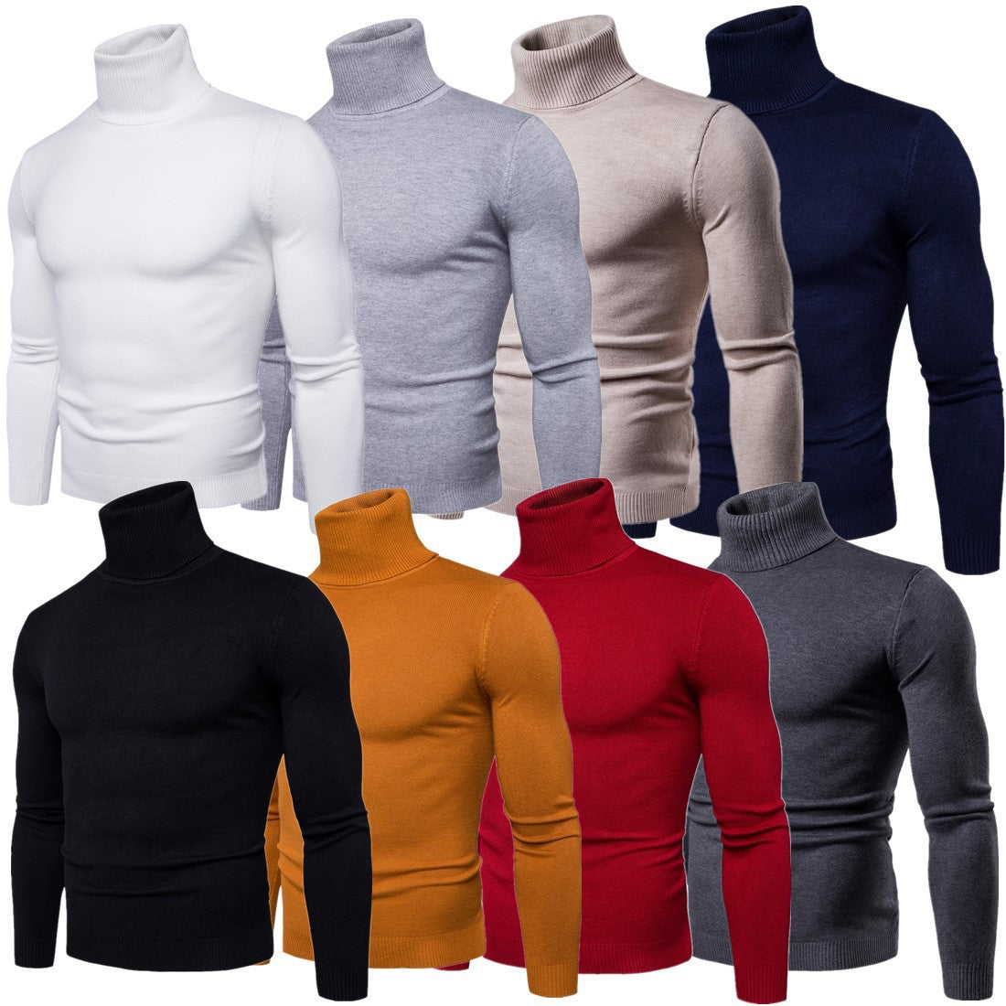 Herren Rollkragenpullover Weich Soft Strick Pullover - BerlinGlamour