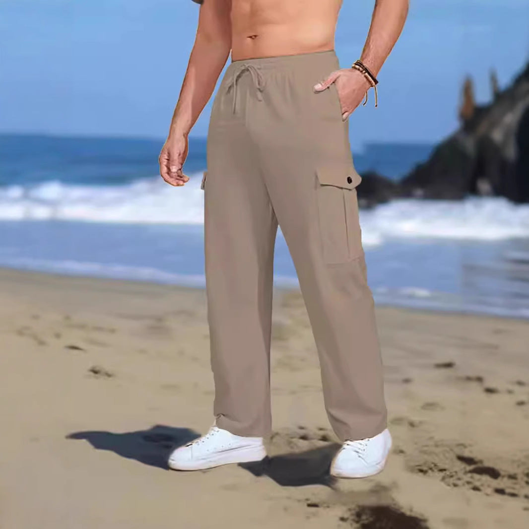 Herren Cargo-Hose Elastisch mit Taschen Sportlich - BerlinGlamour