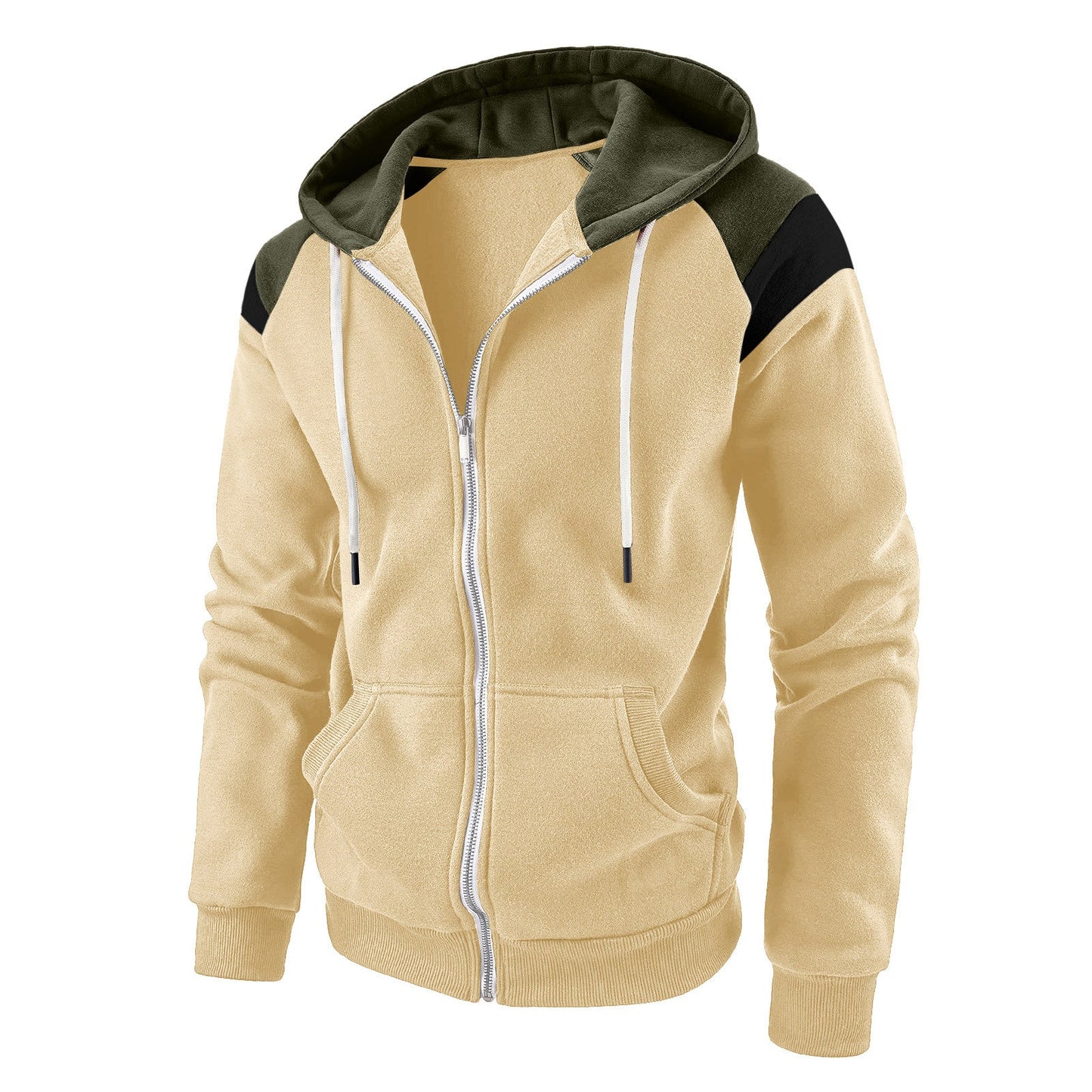 Herren Kapuzenzipper Sportlich Modern