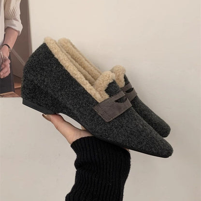 Damen Mokassins Flauschig Warme Innensohle Modisch