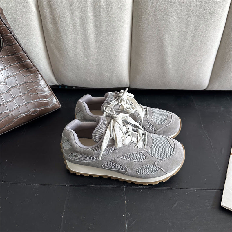Damen Sneaker Sportlich Atmungsaktiv Wildleder